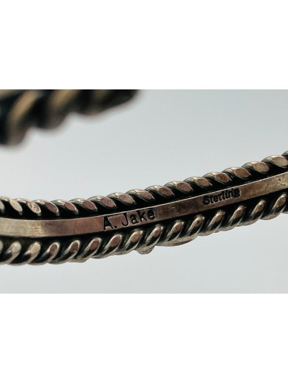 Gorgeous Sterling Signed A. Jake Cuff R229 - Picture 2 of 2